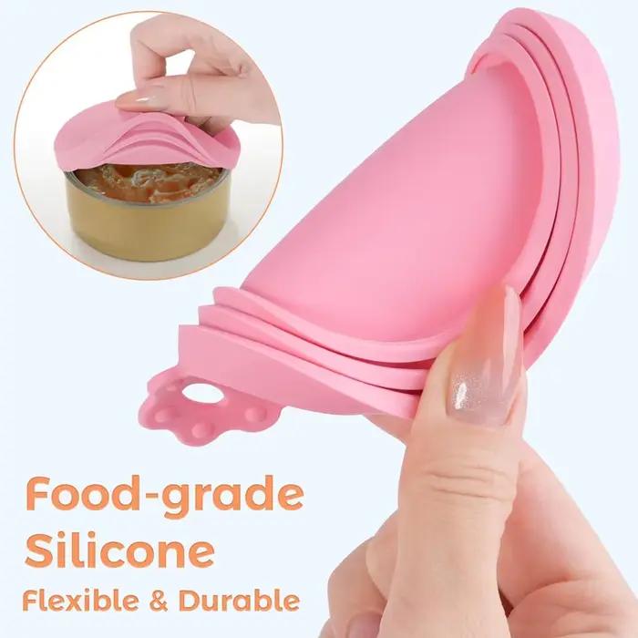 Couvercle en silicone pour boîte de conserve, couvercle hermétique pour aliments pour animaux de compagnie, pour chiots, chiens, chats, stockage, couvercle supérieur réutilisable, fournitures pour ani