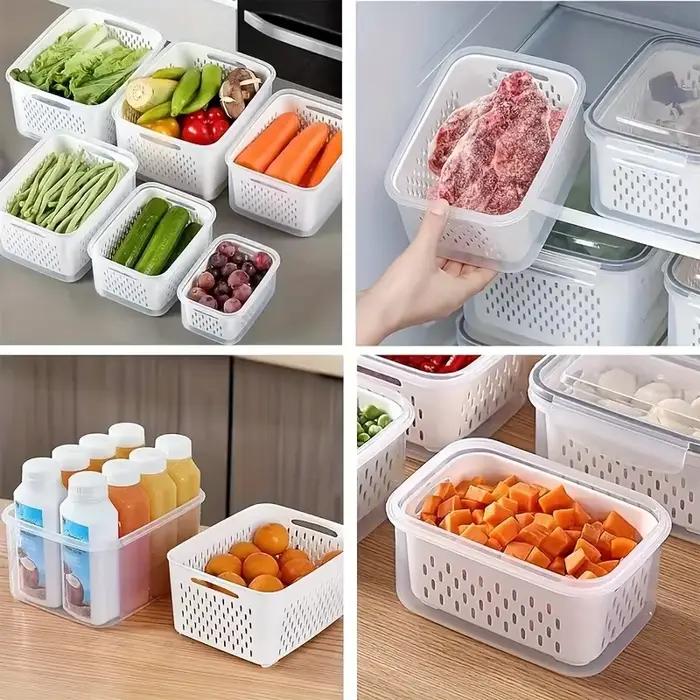 Lot de 9 récipients de rangement pour fruits pour réfrigérateur