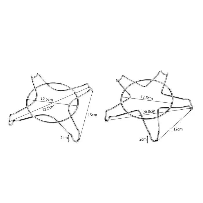 Support de casserole en acier inoxydable gris clair ou vert clair pour cuisson à la vapeur et woks polyvalent pour divers appareils de cuisine et occasions spéciales