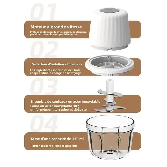 Hachoir à aliments électrique 400ML