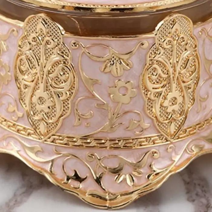 Boîte de rangement en alliage doré et argenté style européen pour ingrédients cuisine restaurant occasions spéciales