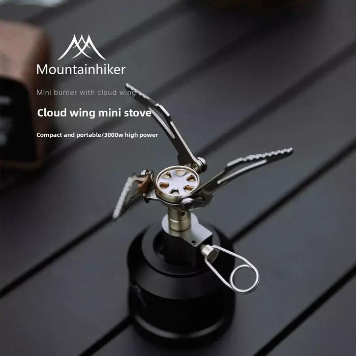 Réchaud à gaz compact MOUNTAINHIKER Cloud Wing Mini pour le camping, les pique-niques en plein air - Nouveau kit de cuisson compact pour la randonnée et les voyages