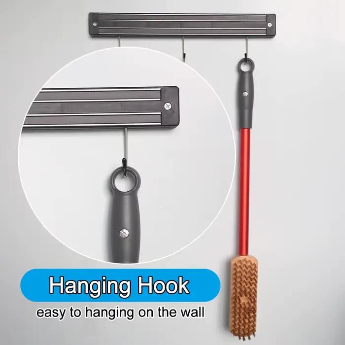 Brosse de nettoyage pour four à pizza Onilini 20 pouces, brosse à poignée en alliage d'aluminium, brosse de nettoyage pour grillades en cuivre, grattoir, accessoires pour four
