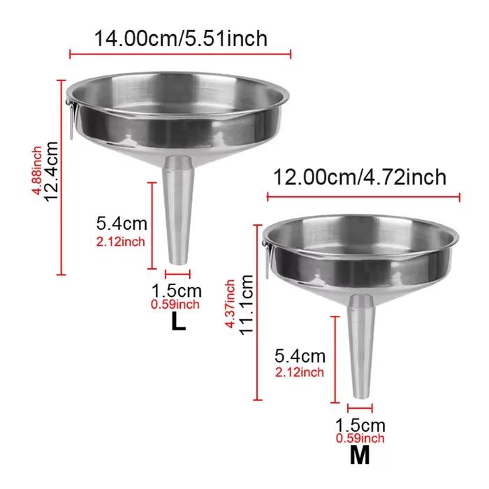 Entonnoir en acier inoxydable large ouverture pour vin bière conserve outils de cuisine accessoire de bar professionnel élégant pour femmes occasions spéciales
