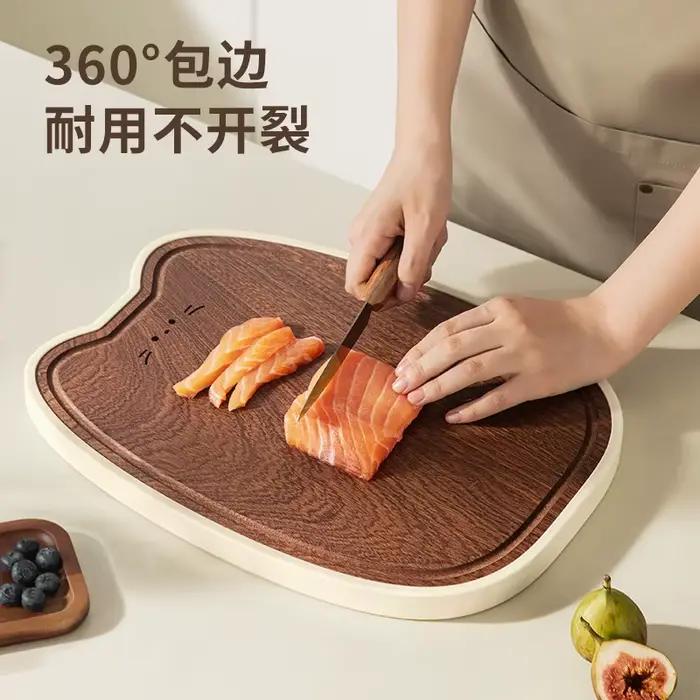 Household solid wood cutting board for kitchen