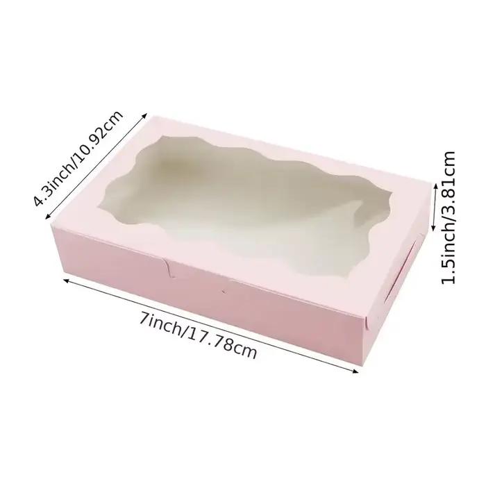 Boîte à gâteau transparente avec couvercle, 12/24 pièces, présentoir à pâtisserie pour mariage, anniversaire, Saint-Valentin, fête des mères, emballage cadeau