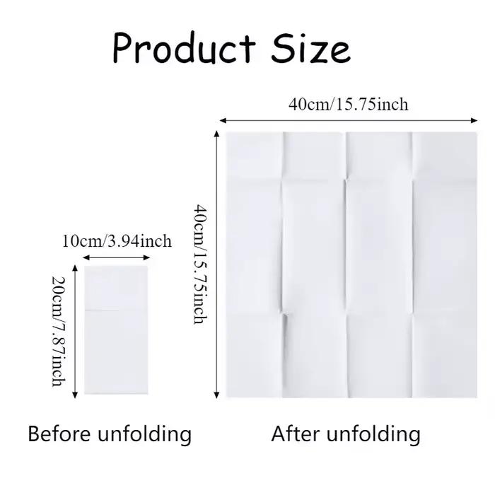 25/50/100PCS Serviettes en papier blanches jetables pour couteaux et fourchettes avec pochette intégrée pour couverts
