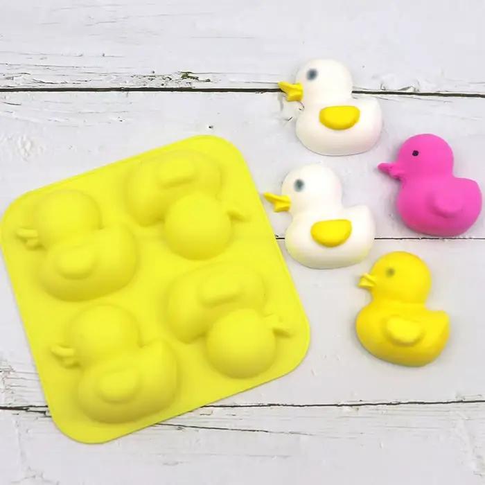 Moule de cuisson de canard en Silicone en forme d'animal, fournitures de fabrication de savon, biscuits, gelée, chocolat, décoration de gâteaux, outil de pâtisserie de cuisine