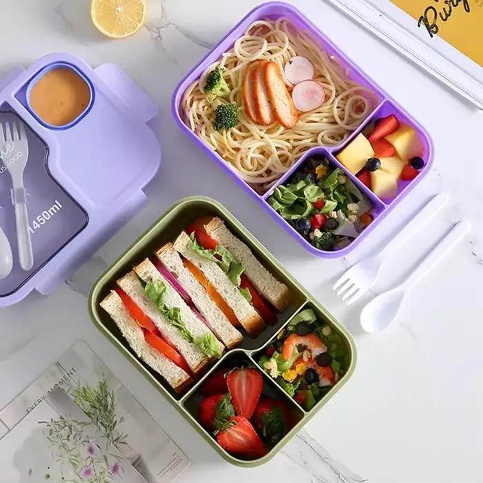Boîte à bento à compartiments pour étudiants pour apporter du riz