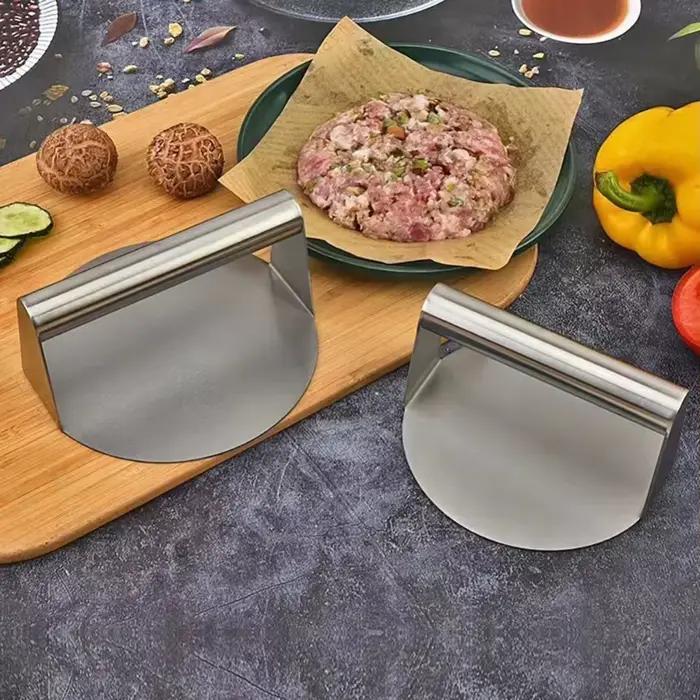 Preme à hamburgers Smash pour plaque chauffante en acier inoxydable sans rouille pour cuisine professionnelle et à domicile