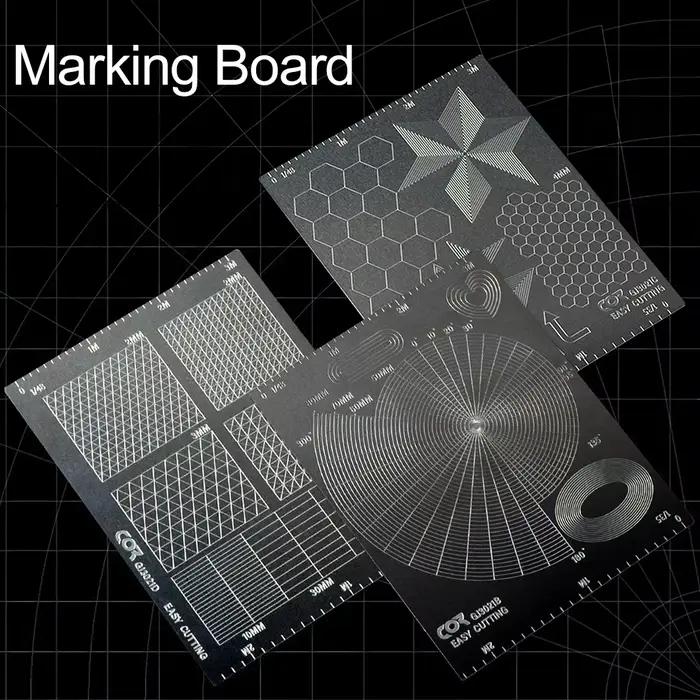 Feuille de masquage de modèle en acier inoxydable, Type de coupe facile, tapis de planche, outil artisanal de loisirs, couverture d'outils de coupe de papier, modèle Kit de bricolage
