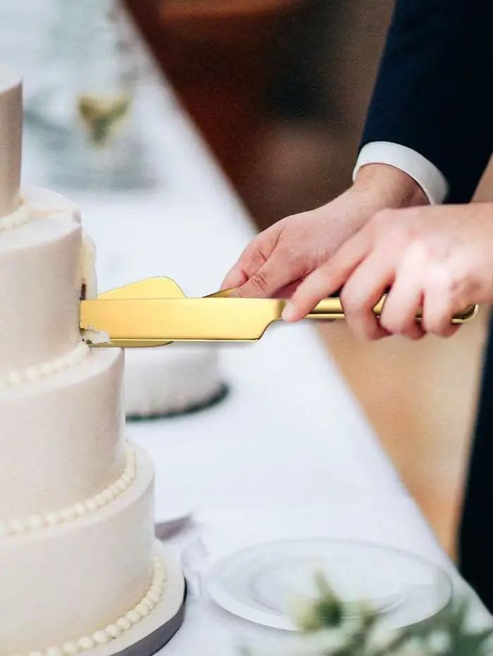 Ensemble de spatules à gâteau en acier inoxydable, spatule à pain et pâtisserie, outils de traiteur pour mariages, anniversaires et fêtes