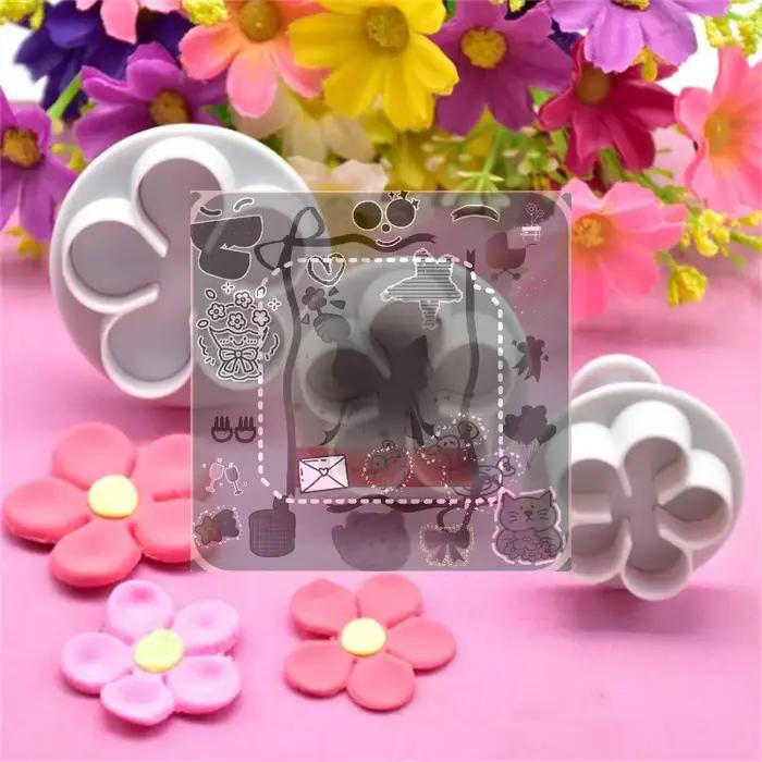 Lot de 3 emporte-pièces à fleurs pour biscuits