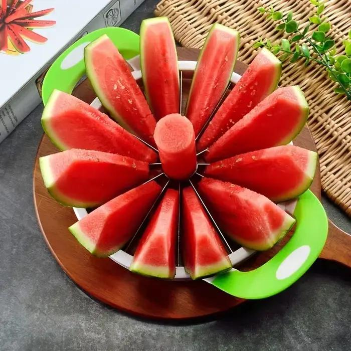 Trancheuse Creative Melon Cutter en acier inoxydable pour fruits coupe melon pastèque et autres fruits pour occasions spéciales et quotidienne