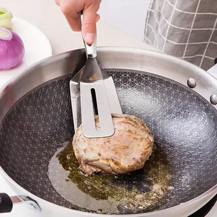 Pinces de cuisine en acier inoxydable de qualité supérieure, pince à pain polyvalente, pinces à Steak, pince à Steak frit, pinces à barbecue