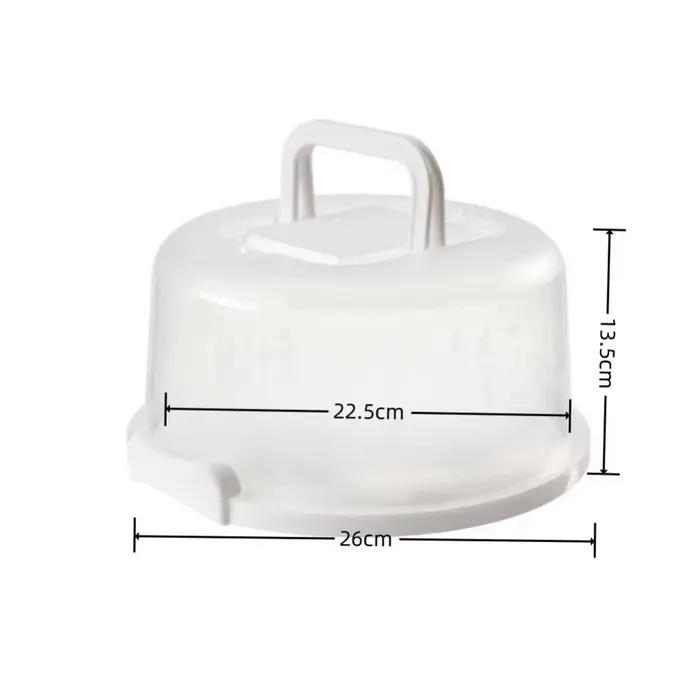 Boîte de rangement de gâteaux ronde Portable avec couvercle et poignée