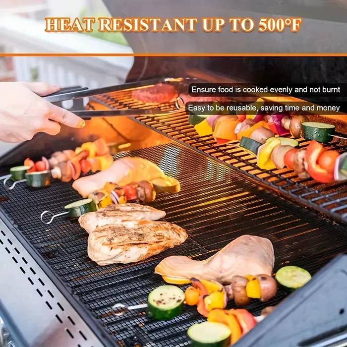 2 tapis de grillades en téflon antiadhésifs