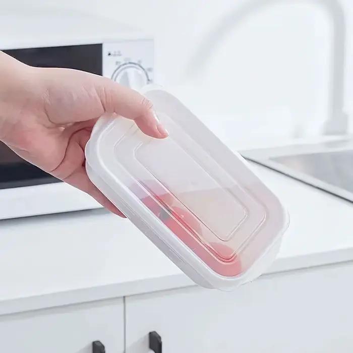 Boîte de conservation alimentaire en plastique pour réfrigérateur, hermétique avec couvercle, boîte de congélation 350ML/700ML/800ML/1600ML, récipient de rangement de cuisine