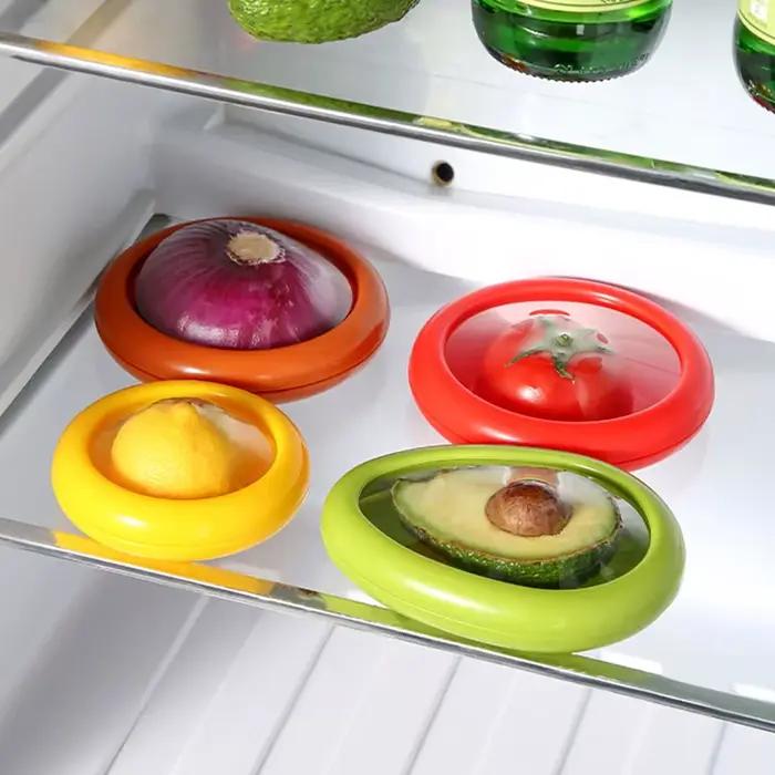 Boîte de rangement pour fruits de cuisine, transparente, réutilisable, hermétique, pour réfrigérateur, portable, pour fruits et légumes