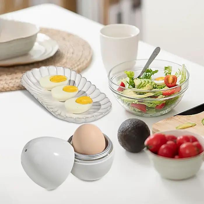 Cuiseur à œufs pour micro-ondes, 1 œuf/4 œufs, cuiseur à œufs rapide pour œufs durs et doux, chaudière à œufs, outil de cuisine