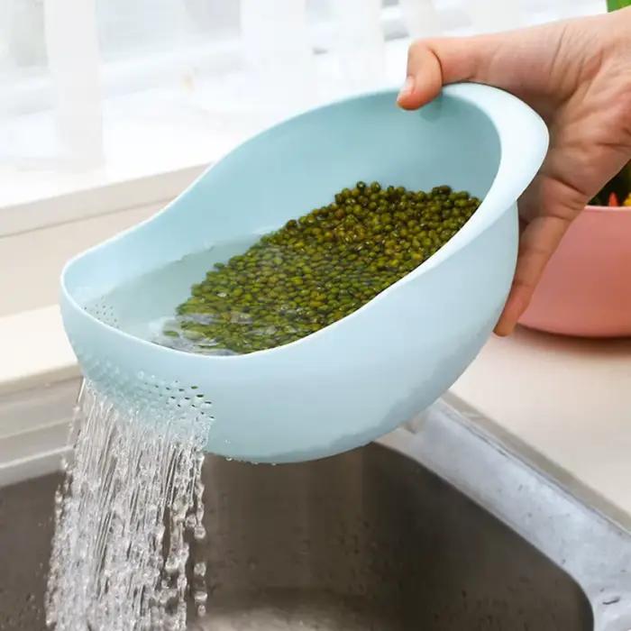 Passoire à riz 2 en 1, lave-haricots