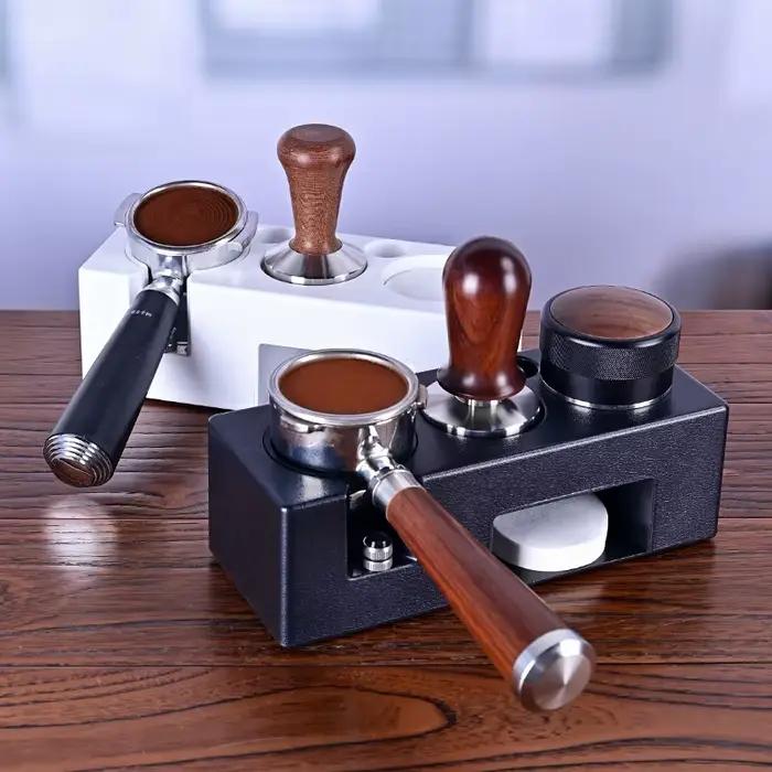 Barista outil expresso doseur support noir blanc ABS Station café frapper boîte multifonction