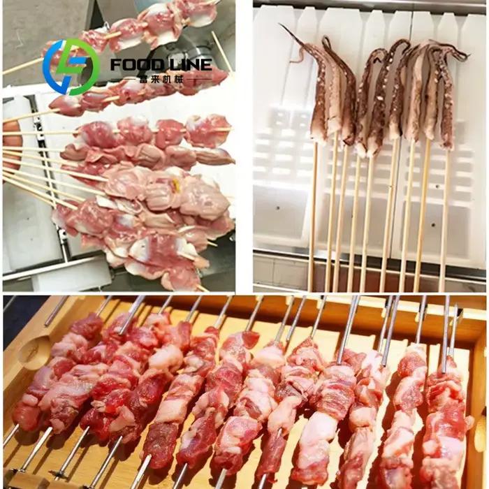 Machine à brochettes satay et kebab automatique pour événements et industries alimentaires haute performance occasions spéciales restaurants hôtels fermes usines transformation de la viande