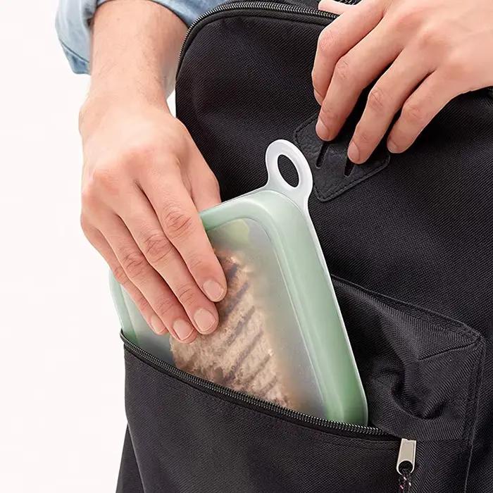 Boîte à bento en silicone réutilisable
