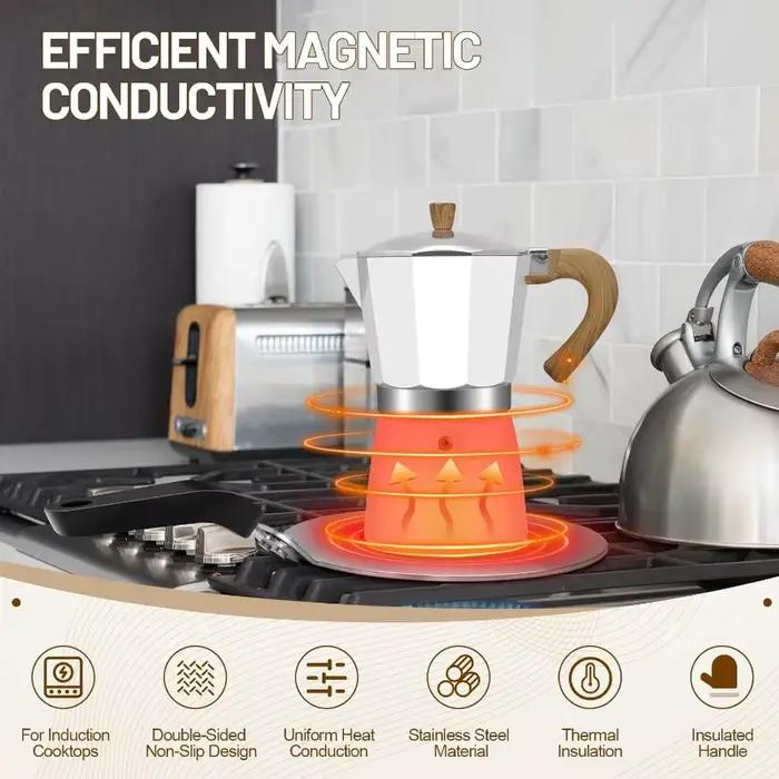 Plaque de Conduction Thermique Universelle en Acier Inoxydable pour Casseroles Laitières et Plaques de Cuisson à Induction Occasions Spéciales Cuisson Facile et Protection Des Ustensiles