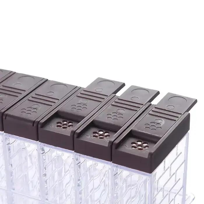 Boîte d'assaisonnement à épices en plastique PP 6 pièces pour rangement organisation cuisine occasions spéciales femmes amateurs