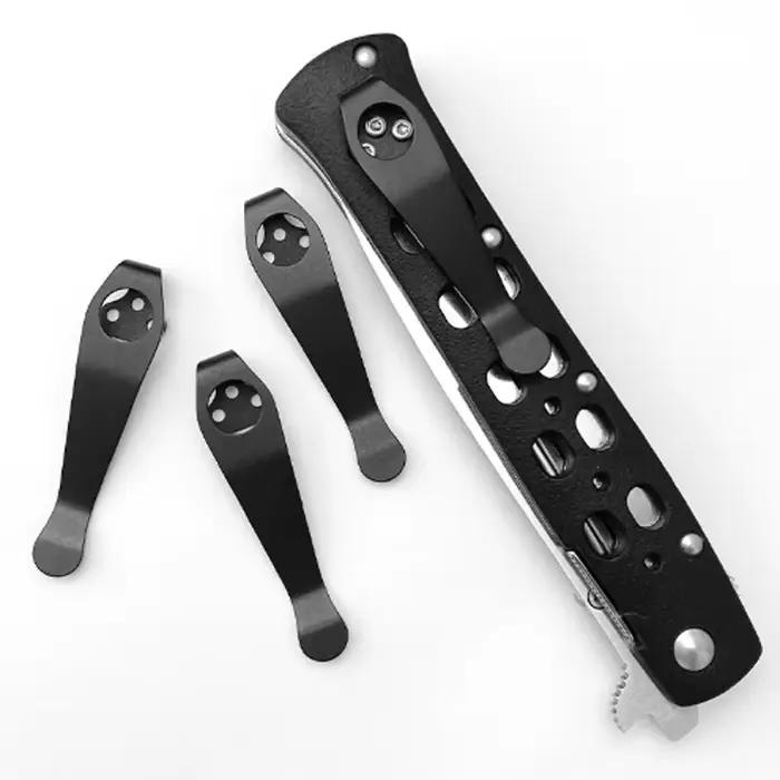 Réinitialisation Arrière en Titane pour Couteau de Poche, 1 Pièce, pour Acier Froid, Point de Comptage, Couteau Pliant
