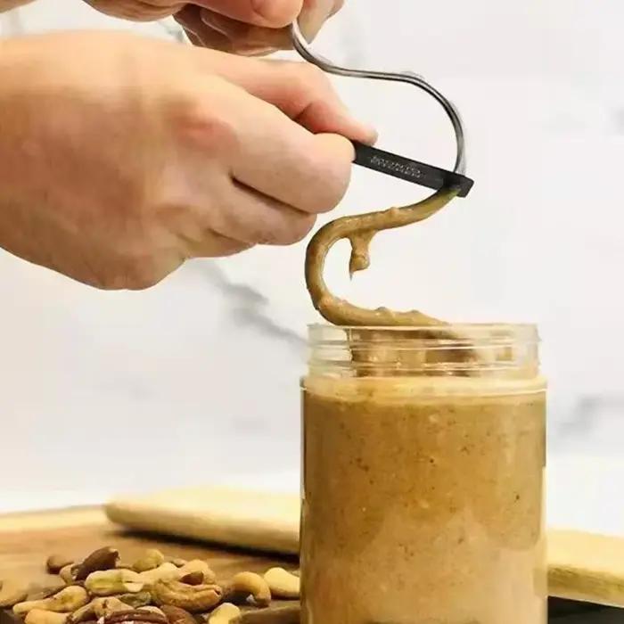 Mélangeur de beurre de cacahuètes avec spatule, outil de cuisine polyvalent pour mélanger le beurre d'amande et la confiture, 1 pièce