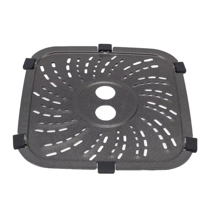 Plaque de gril en acier inoxydable pour friteuses PowerXL 6 et 8 QT, avec design de flux d'air pour chauffage uniforme, disponible en gris clair, jaune clair, vert clair, idéale pour griller des steaks, légumes, poissons et plus encore