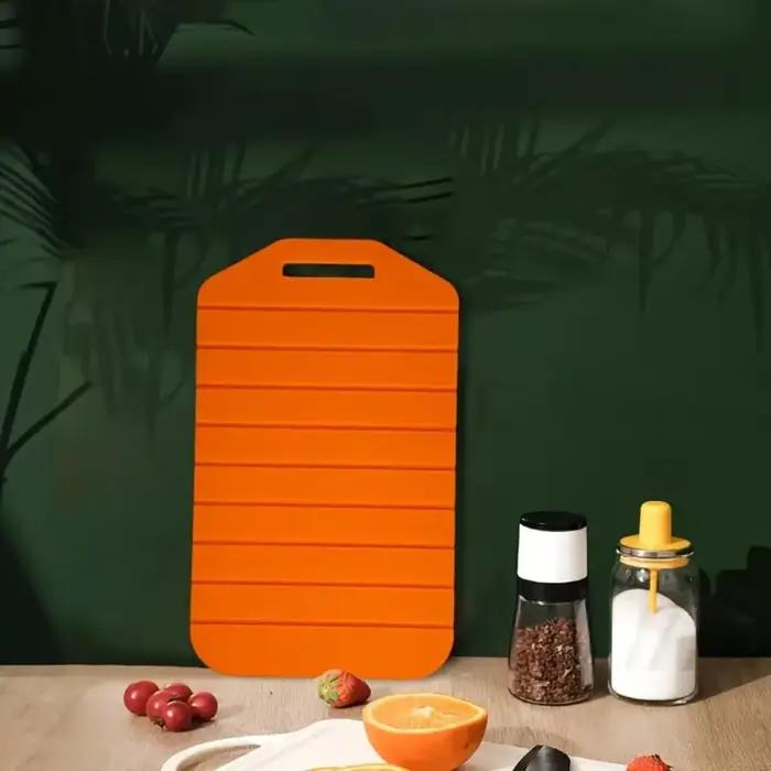 Planche à découper pliable double face en plastique respectueuse de l'environnement pour la cuisine maison camping comptoir appartement