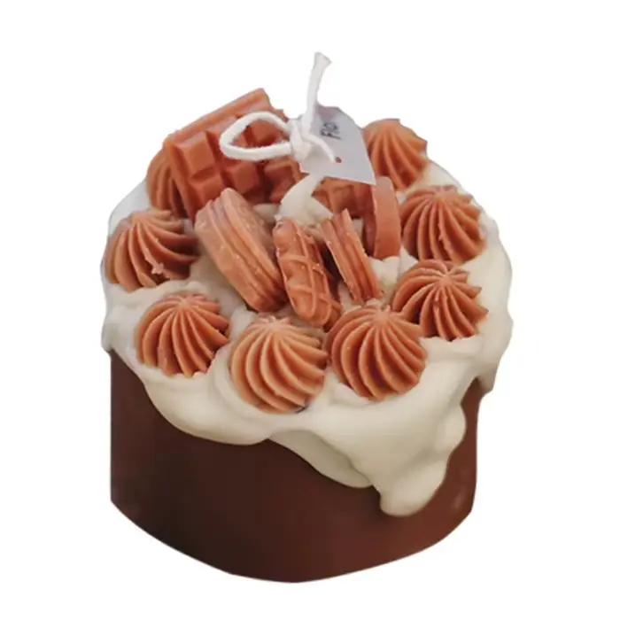 Moule de Simulation de gâteau d'anniversaire en Silicone