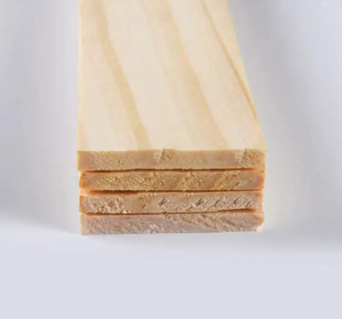 Bande de Bois Rectangulaire Épaisseur 3/5/8mm Panneau Solide