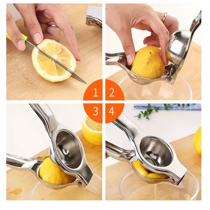 Presse-citron manuel en acier inoxydable, processeur, accessoires de cuisine, jus de fruits, presse-agrumes, Orange, presse-citron