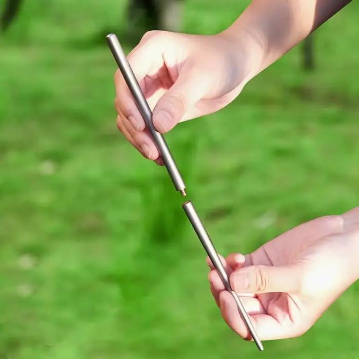 Spork de Camping en titane, couverts pliables, léger, Portable, ultraléger, fourchette, cuillère, couteau pour Camping en plein air, randonnée, pique-nique