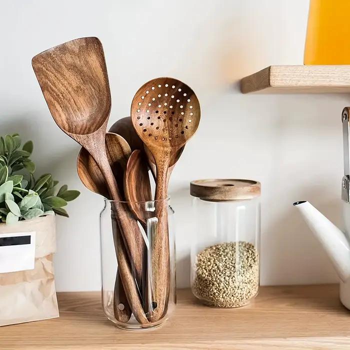 Ensemble d'ustensiles de cuisine en bois 5 pièces