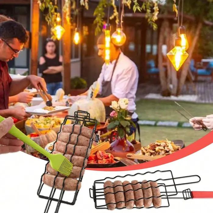 2 pinces à saucisses avec poignée résistante à la chaleur