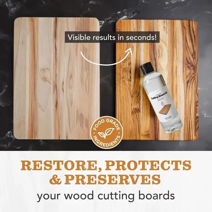 Huile minérale de qualité alimentaire pour planches à découper - Conditionneur et protecteur naturel pour bois