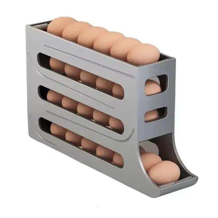 Boîte de rangement pour œufs de réfrigérateur, 4 couches, distributeur automatique d'œufs, organisateur de réfrigérateur