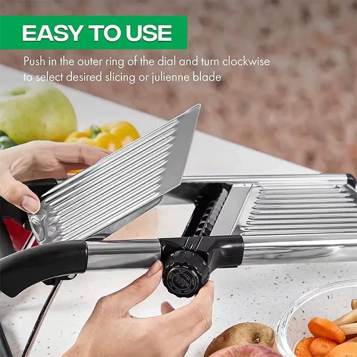 Trancheuse à mandoline réglable en acier inoxydable