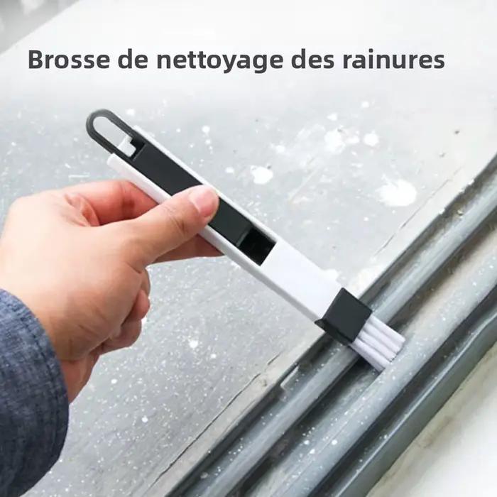 Brosse de nettoyage multifonctionnelle portable pour fenêtres, portes et claviers blanc éco-responsable pour ménage quotidien et grandes lessives
