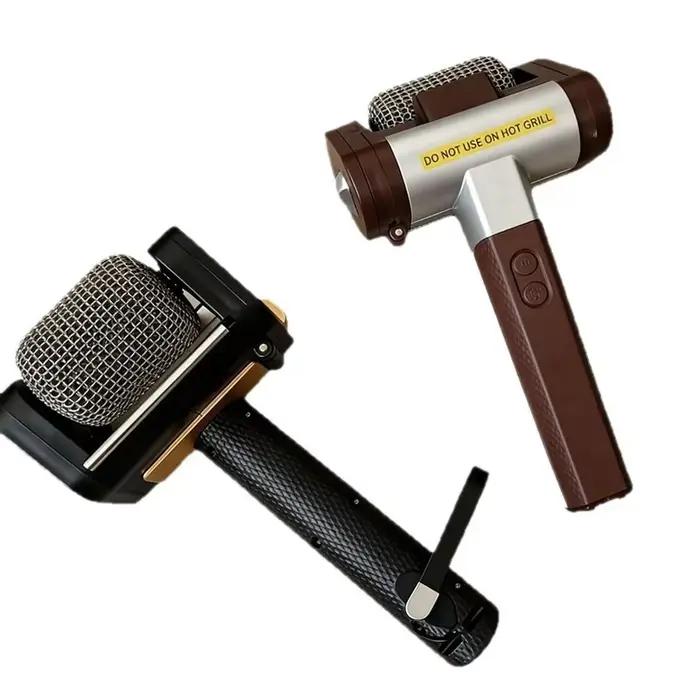 Brosse de nettoyage électrique rechargeable 2026 avec lumière LED, têtes remplaçables en acier inoxydable 304, pour barbecue