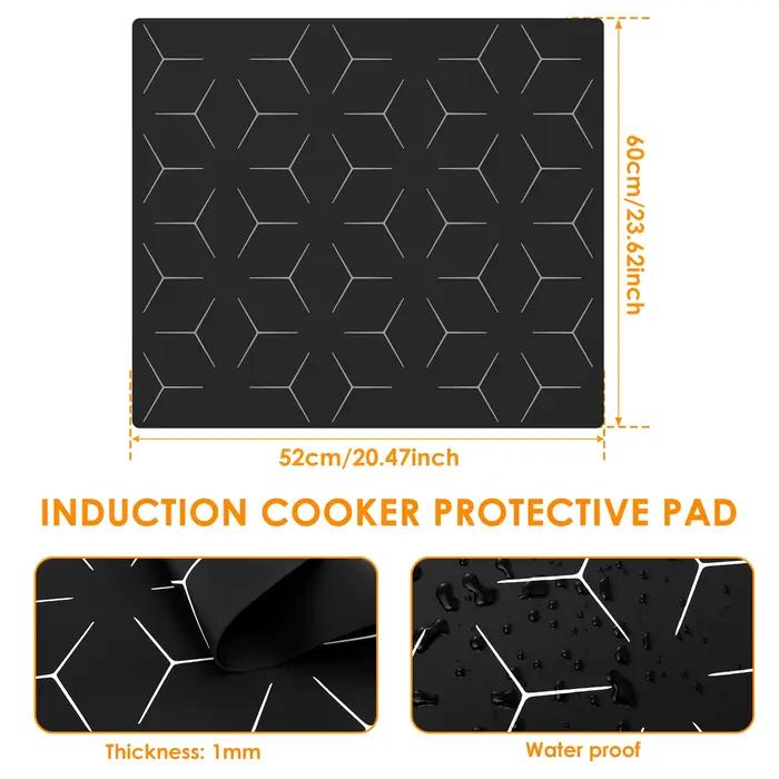 Tapis de protection de plaque de cuisson à induction moderne résistant à la chaleur antidérapant pour une utilisation sécurisée et élégante en cuisine occasions spéciales