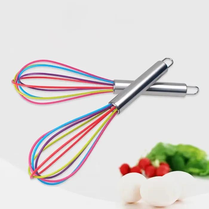 Fouet en silicone ustensile de cuisine ergonomique pour remuer œufs durable pour cuisine occasions spéciales