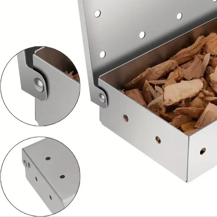 Boîte de fumeur en acier inoxydable pour barbecue à gaz