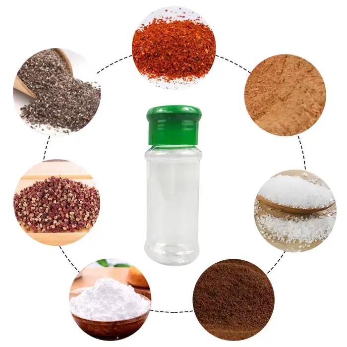 10/20 pièces 100ml épices sel poivrière pot d'assaisonnement en plastique organisateur d'épices pots à sucre peut bouteille de condiments stockage de cuisine