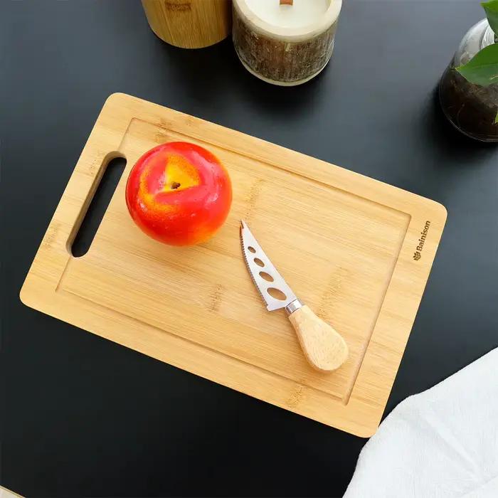 Bainison Planche en bambou épaisse pour utilisation extérieure et de cuisine